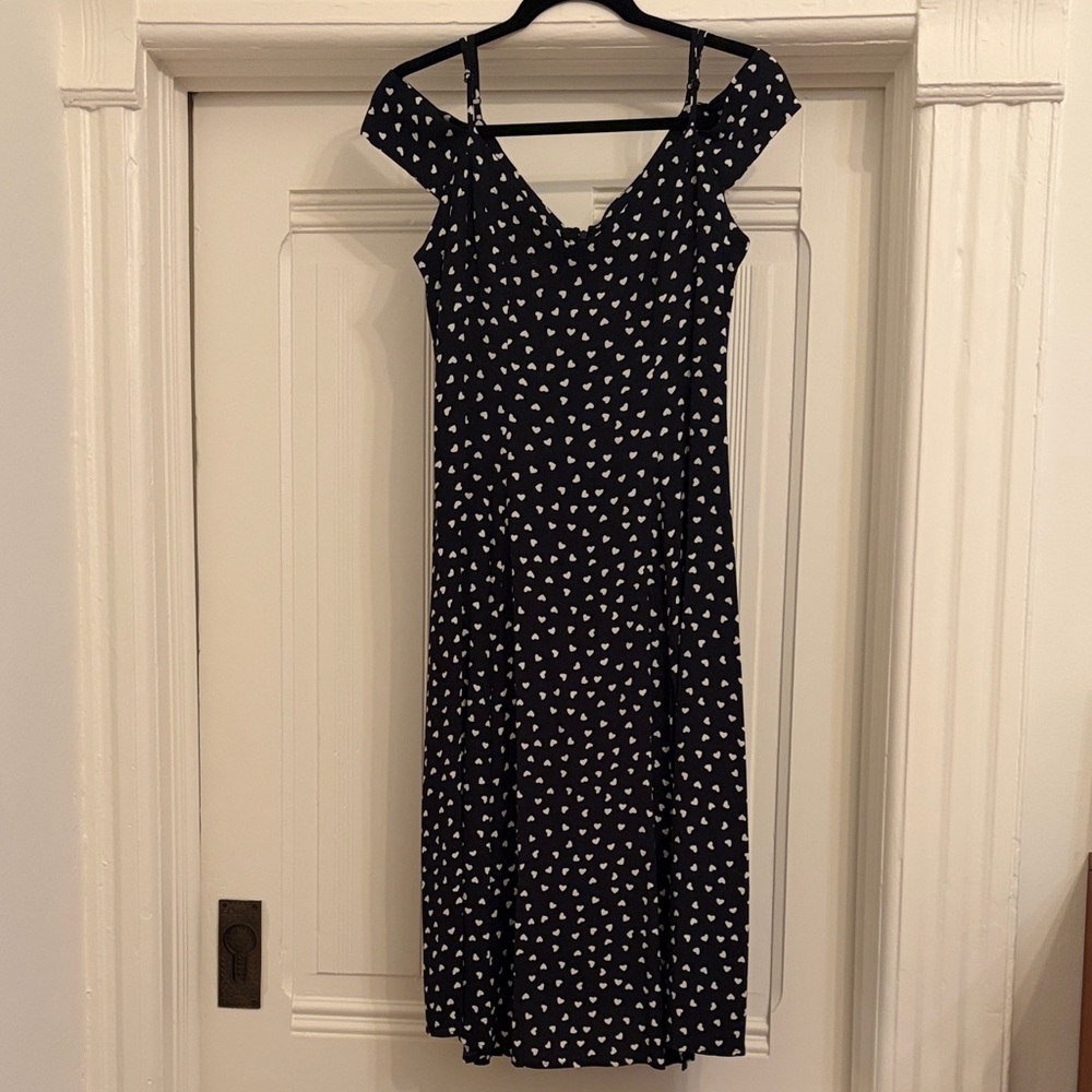 Off the shoulder heart print Yumi Kim dress